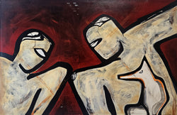Load image into Gallery viewer, Untitled (Figures with Dog)
