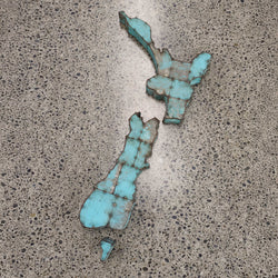 Load image into Gallery viewer, Map of New Zealand (Teal)
