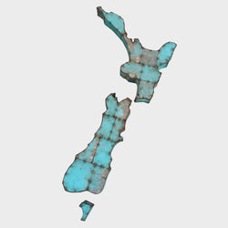 Load image into Gallery viewer, Map of New Zealand (Teal)
