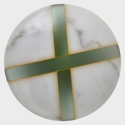 Load image into Gallery viewer, Operator: Marble / Green Glass Cross

