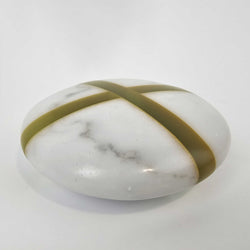 Load image into Gallery viewer, Operator: Marble / Green Glass Cross
