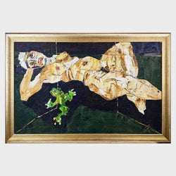 Load image into Gallery viewer, Reclining Nude with Frog
