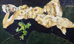 Load image into Gallery viewer, Reclining Nude with Frog
