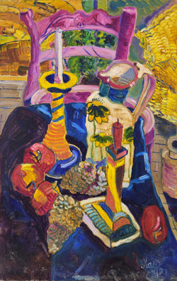 Load image into Gallery viewer, Still Life with Pinecones, Jug and Candle
