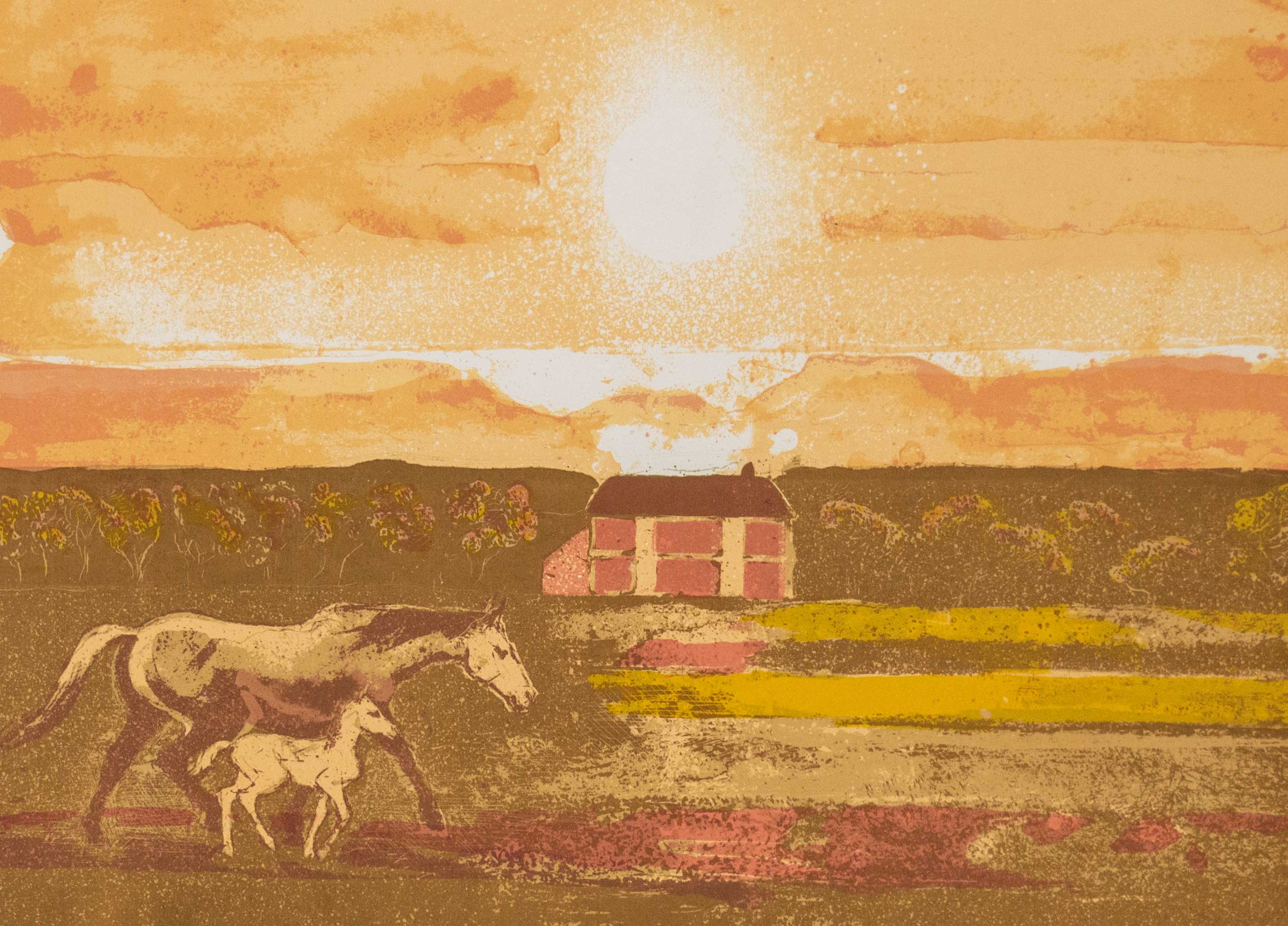 Mare and Foal (orange)