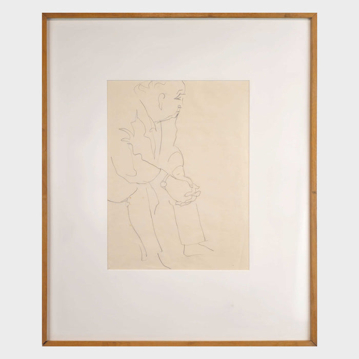 Study of Old Man with Clasped Hands
