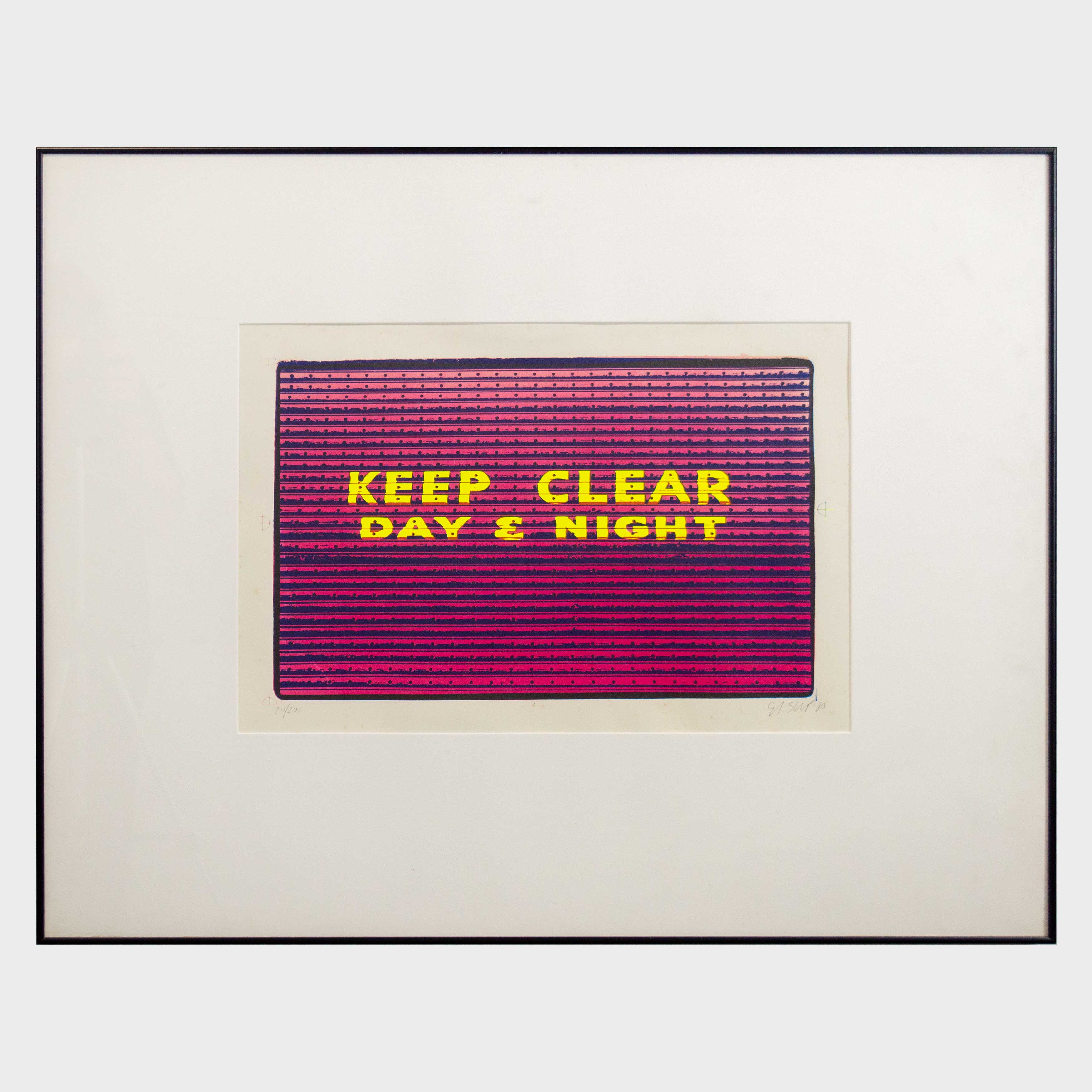 Untitled (Keep Clear Day & Night)