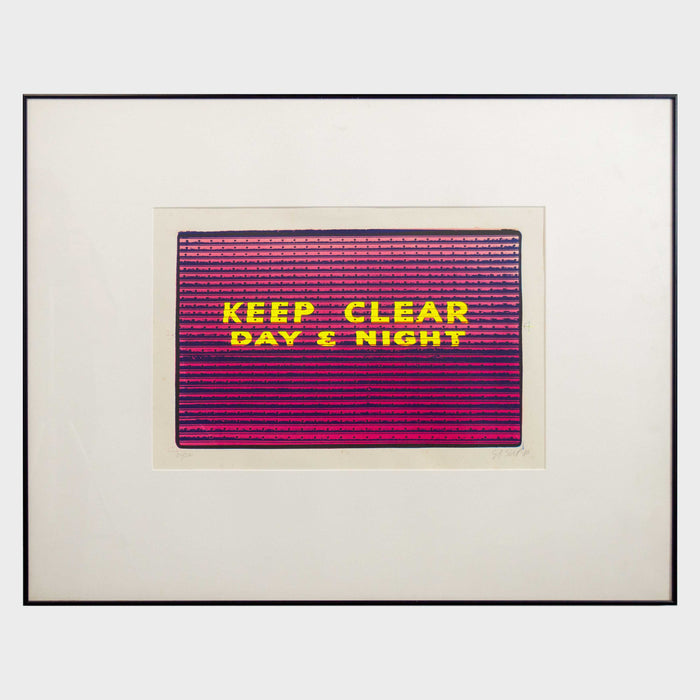 Untitled (Keep Clear Day & Night)