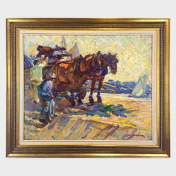 Load image into Gallery viewer, Horses on the Digue Concarneau
