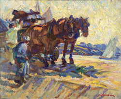 Load image into Gallery viewer, Horses on the Digue Concarneau
