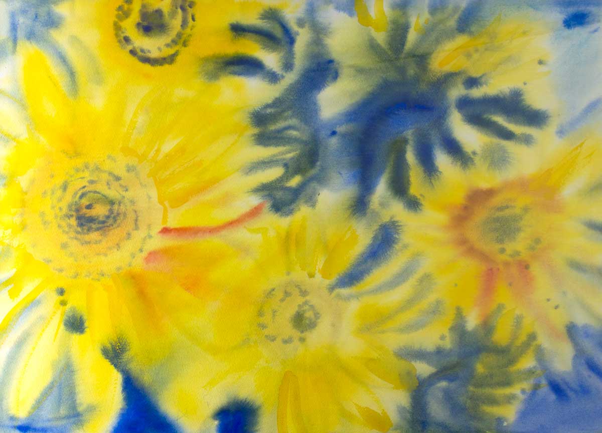 DETAIL: Alison Ryde - Sunflowers in Mid Canterbury