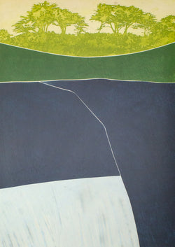 Load image into Gallery viewer, DETAIL: Bonnie Quirk - Spring Over Burnt Hill (Blue State)
