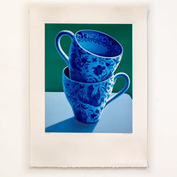 Load image into Gallery viewer, Two Blue and White Teacups
