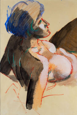 Load image into Gallery viewer, DETAIL: Ted Bullmore - Semi-reclining Female Nude
